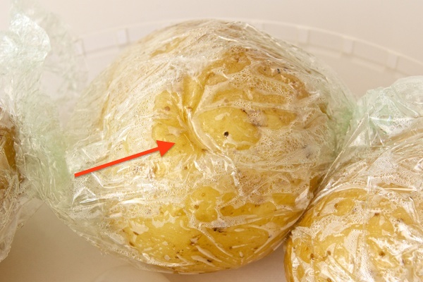 Cocción de patatas al microondas