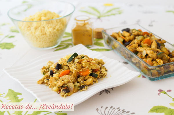 Receta de cous cous o cuscus con verduras y pollo