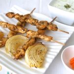 Brochetas de pollo al horno
