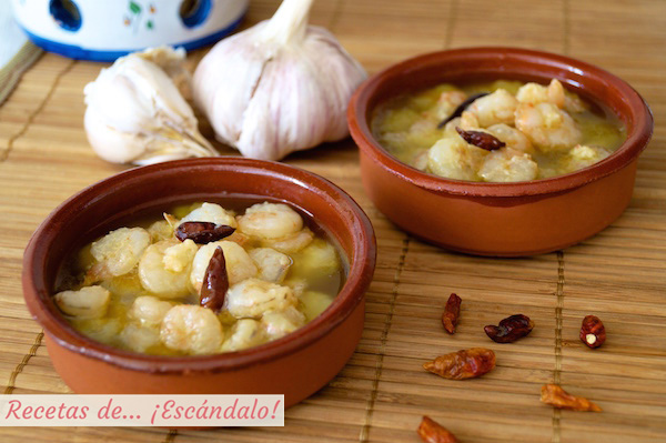 Receta de gambas al ajillo