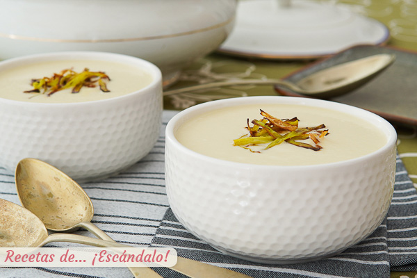 Receta de vichyssoise tradicional, una crema fria deliciosa