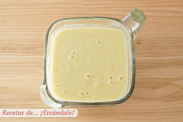 Vichyssoise crema de puerros triturada