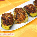 Calabacines rellenos de carne