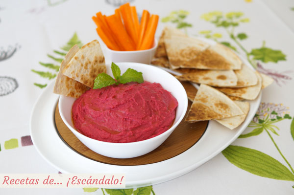 Receta de hummus de remolacha casero