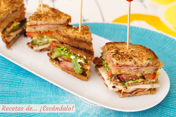 Receta original de Sandwich Club