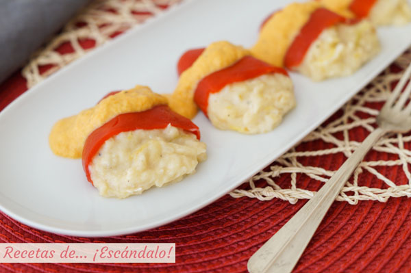 Receta de pimientos del piquillo rellenos de bacalao con salsa de pimientos
