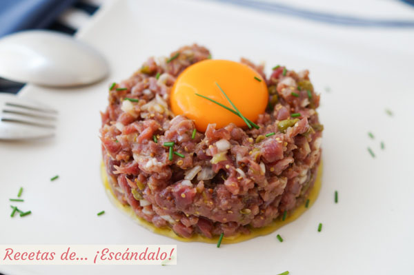 Receta de steak tartar de carne con el mejor alino que hayas probado