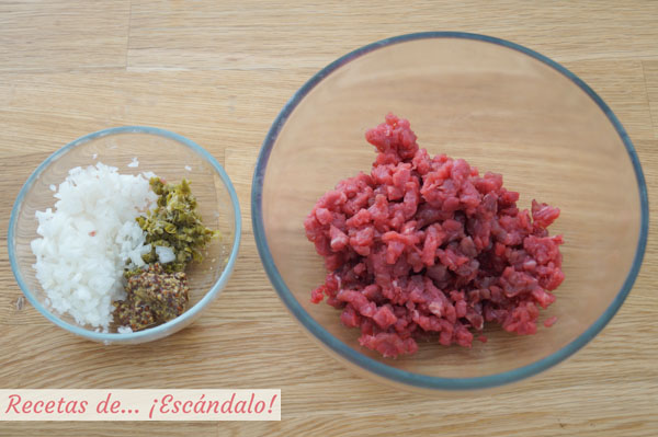 Steak tartare de solomillo de ternera