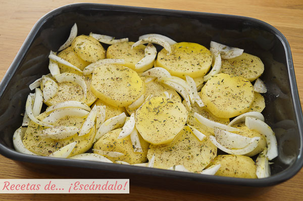Guarnicion patatas y cebollas asado secreto iberico