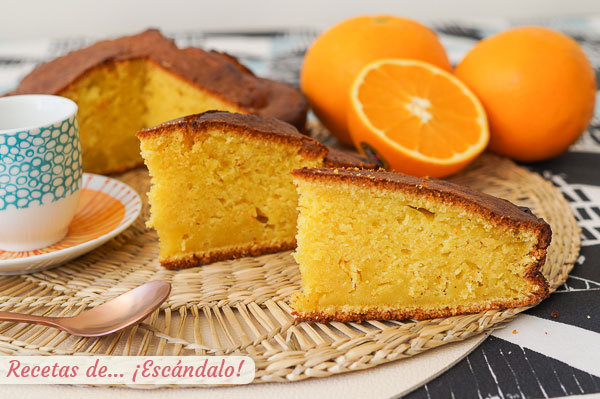 Receta de bizcocho de naranja con Thermomix, muy facil y sabroso