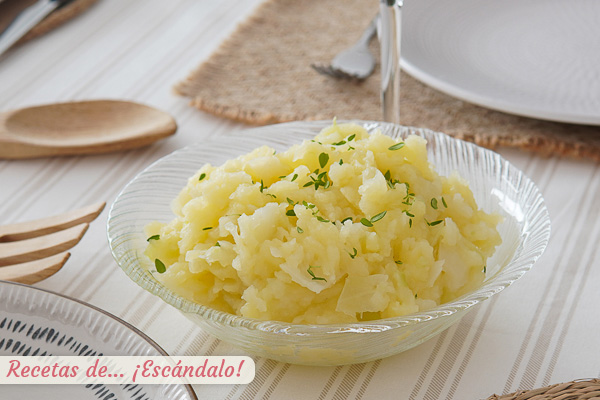 Receta de pure de patata y col guarnicion