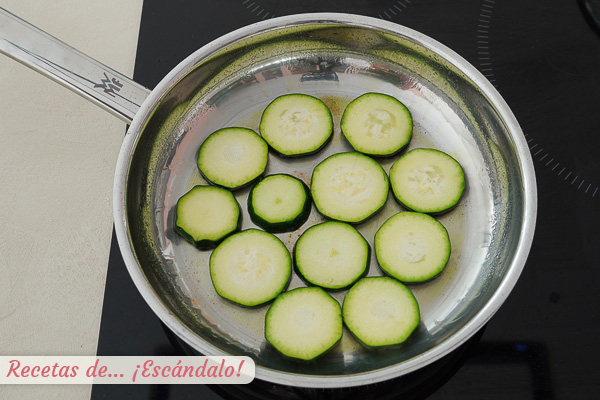 Calabacin en rodajas plancha